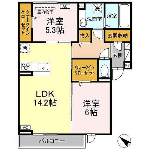 広島県福山市沖野上町6丁目 福山駅 2LDK アパート 賃貸物件詳細