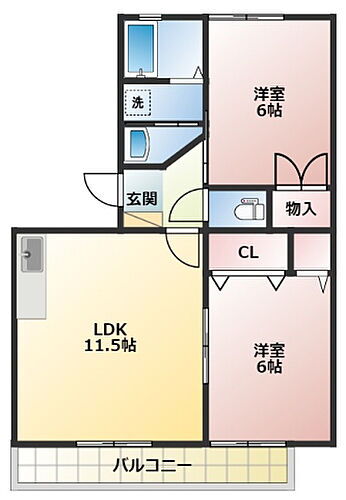 静岡県袋井市方丈6丁目 袋井駅 2LDK アパート 賃貸物件詳細