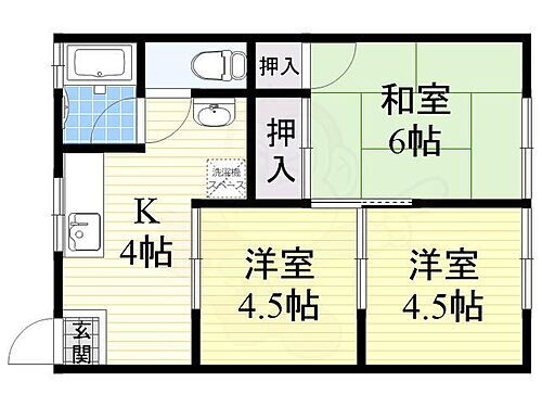 マンション甘樫 2階 3DK 賃貸物件詳細