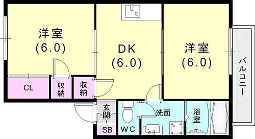 兵庫県神戸市兵庫区馬場町2-23 大倉山駅 2DK アパート 賃貸物件詳細