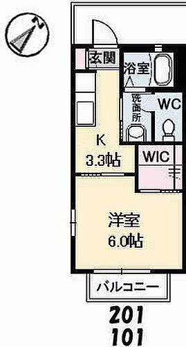 パレスＨＩＲＯＣＯ　Ｂ 2階 1K 賃貸物件詳細