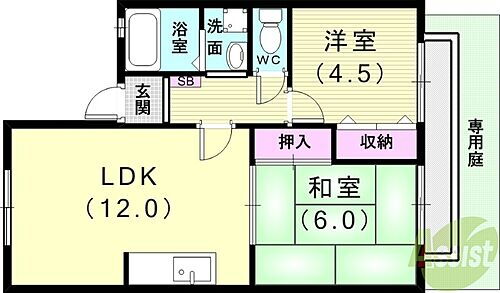 エクレール池上 1階 2LDK 賃貸物件詳細