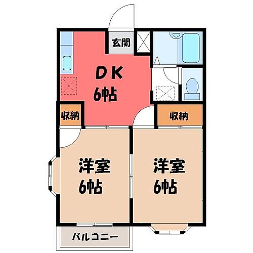 群馬県太田市鳥山上町 治良門橋駅 2DK アパート 賃貸物件詳細