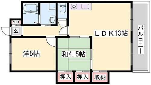 兵庫県姫路市三左衛門堀東の町 手柄駅 2LDK マンション 賃貸物件詳細
