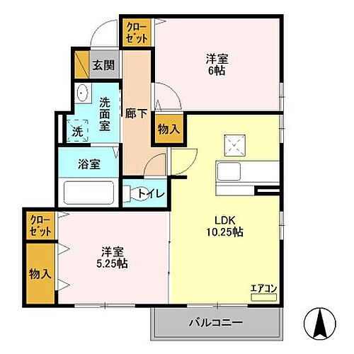 栃木県宇都宮市江曽島町1220-13 江曽島駅 2LDK アパート 賃貸物件詳細