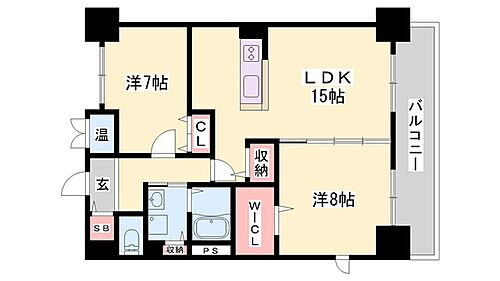 パレーブランシェ 10階 2LDK 賃貸物件詳細