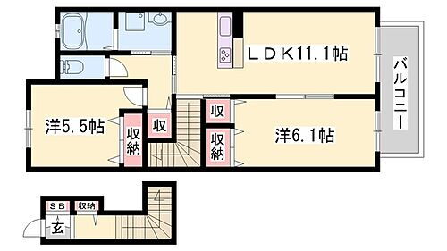 メゾン　パストラル 2階 2LDK 賃貸物件詳細