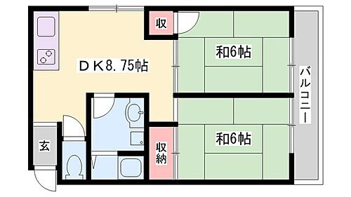 ＫＯＷＡ　ＨＥＩＧＨＴＳ 2階 2DK 賃貸物件詳細