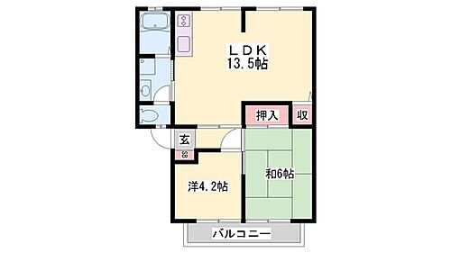 サンビレッジ田寺Ａ棟 2階 2LDK 賃貸物件詳細