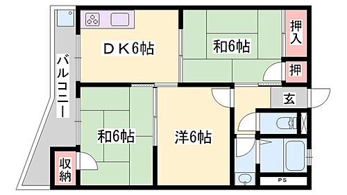 マンション龍野 5階 3DK 賃貸物件詳細