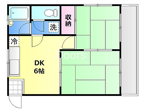 岡山県岡山市北区矢坂西町6-2 大安寺駅 2DK アパート 賃貸物件詳細