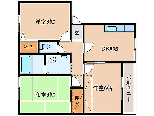 奈良県御所市大字蛇穴 近鉄御所駅 3DK アパート 賃貸物件詳細