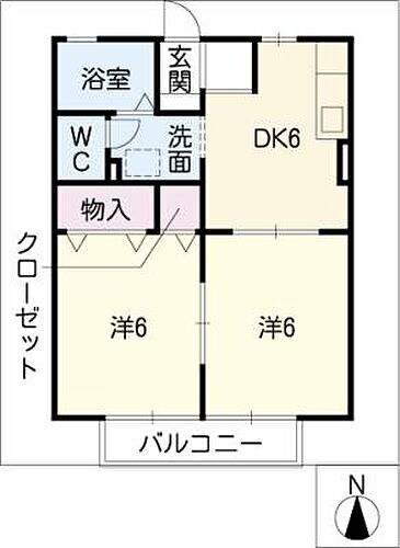 シャトルハイム 1階 2DK 賃貸物件詳細