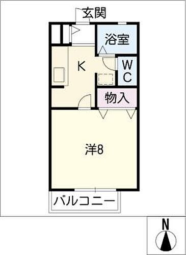 愛知県小牧市堀の内2丁目 小牧駅 1K アパート 賃貸物件詳細