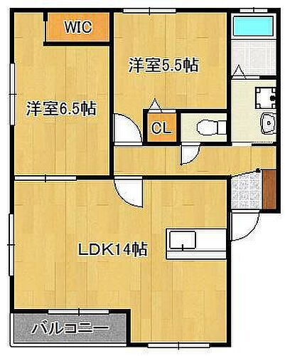 福岡県中間市大字下大隈 筑前垣生駅 2LDK アパート 賃貸物件詳細