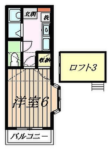 エトワール井上ＩＩ 2階 1K 賃貸物件詳細