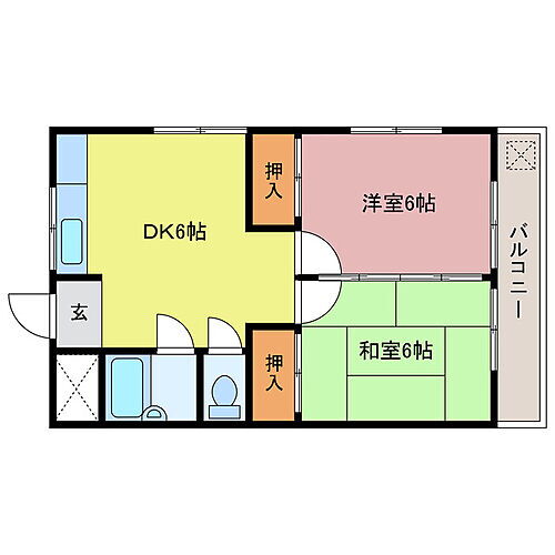 本宮ハイツ 3階 2DK 賃貸物件詳細