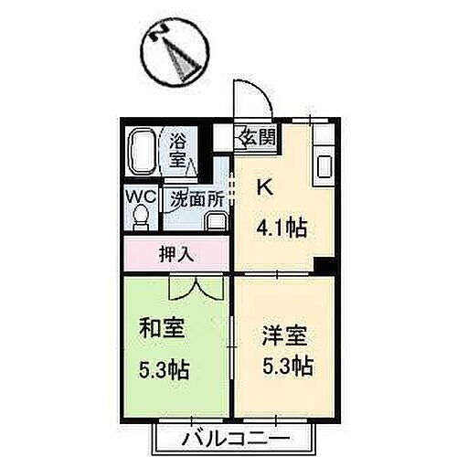キャピトル桃山 2階 2K 賃貸物件詳細