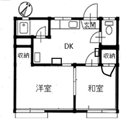 サンヨーハイツ 1階 2DK 賃貸物件詳細