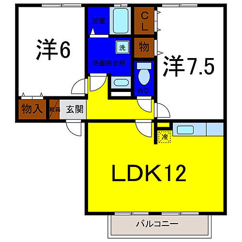サンメイユウＩＩＢ 1階 2LDK 賃貸物件詳細
