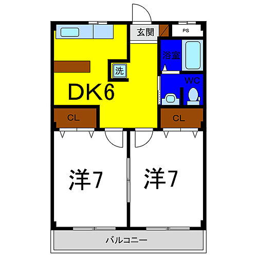 徳島県徳島市八万町下福万 二軒屋駅 2DK マンション 賃貸物件詳細