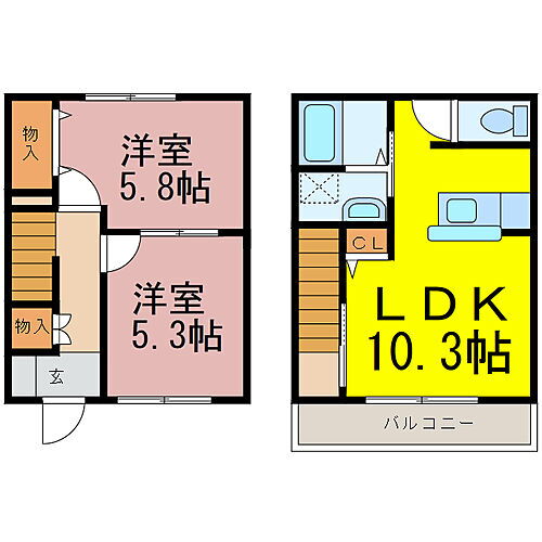 Ｆｉｅｌｄ　Ｋ 2LDK 賃貸物件詳細