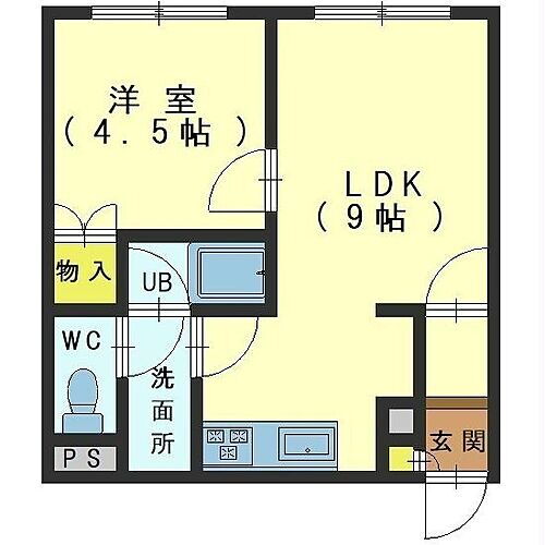 北海道函館市鍛治1丁目10-12 1DK アパート 賃貸物件詳細