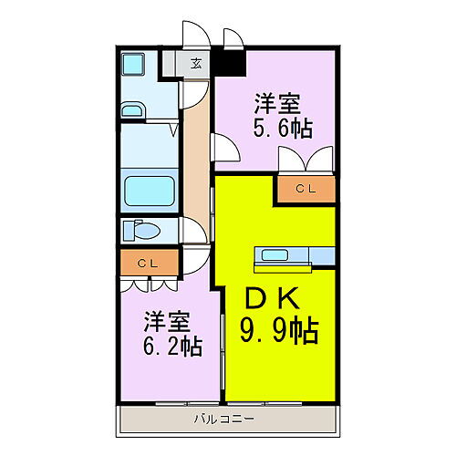 アリウス 2階 2DK 賃貸物件詳細