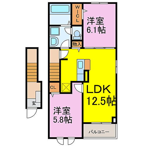 埼玉県行田市長野3丁目 東行田駅 2LDK アパート 賃貸物件詳細