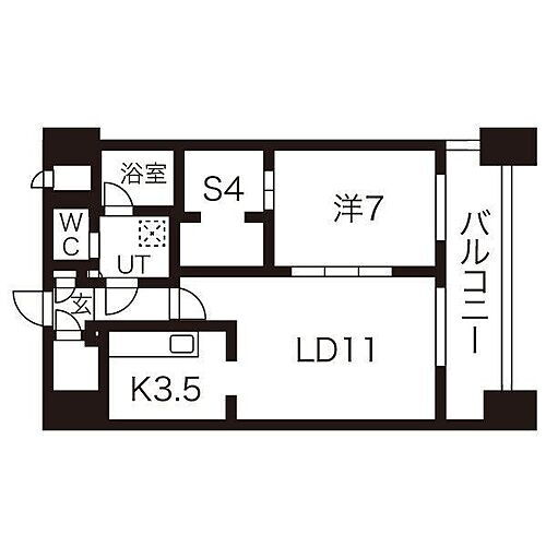 パークアクシス札幌植物園前 5階 1SLDK 賃貸物件詳細