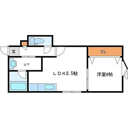 セントニア９１９Ｂ 2階 1LDK 賃貸物件詳細