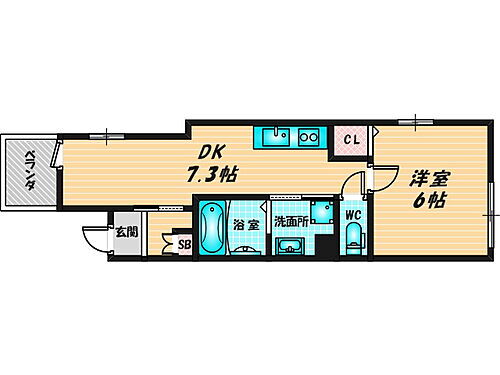ＭＥＬＤＩＡ長瀬ＩＩ 1階 1DK 賃貸物件詳細