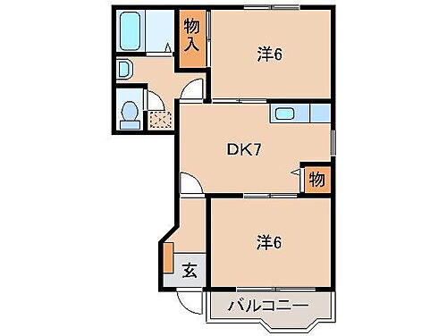 和歌山県紀の川市桃山町元 下井阪駅 2DK アパート 賃貸物件詳細