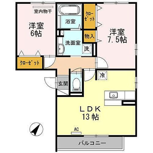 オッツ春日 3階 2LDK 賃貸物件詳細