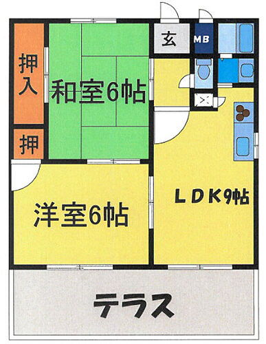 大阪府八尾市恩智北町4丁目119 恩智駅 2LDK アパート 賃貸物件詳細
