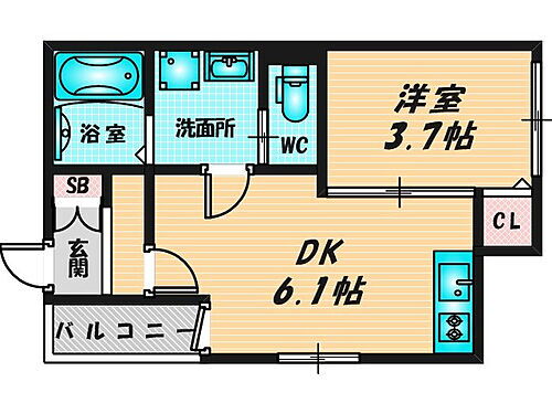 大阪府大阪市生野区巽北3丁目19-3 北巽駅 1DK アパート 賃貸物件詳細