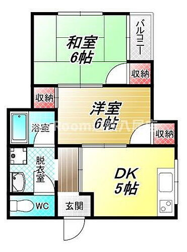 ビートル山本北Ｃ棟 1階 2DK 賃貸物件詳細