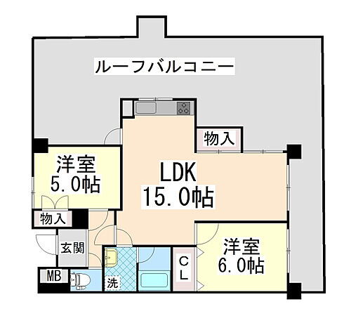 サンシャイン西芦屋 5階 2LDK 賃貸物件詳細