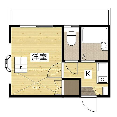 広島県福山市草戸町３丁目 福山駅 1K アパート 賃貸物件詳細