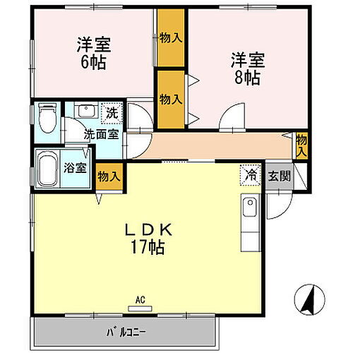 ラ・プランタン春日 2階 2LDK 賃貸物件詳細
