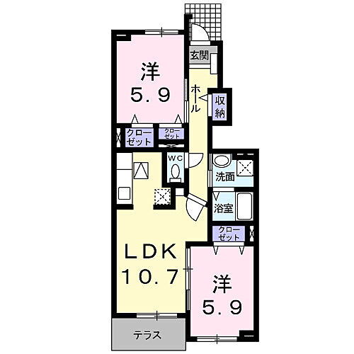 三重県四日市市西富田町字京田629番地1 近鉄富田駅 2LDK アパート 賃貸物件詳細