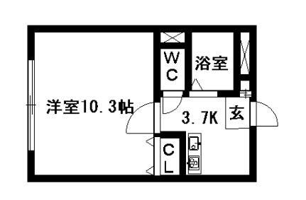 グランデュール 4階 1K 賃貸物件詳細