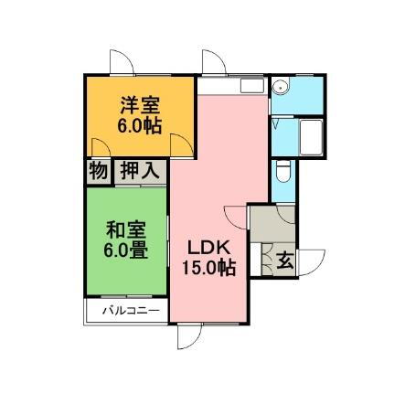 北海道札幌市東区東苗穂八条3丁目 2LDK アパート 賃貸物件詳細
