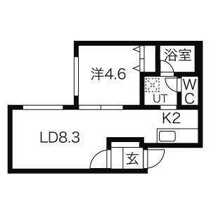 シェリール美園 1階 1DK 賃貸物件詳細