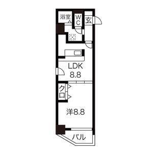 ＦＬＡＴーＡ 6階 1LDK 賃貸物件詳細