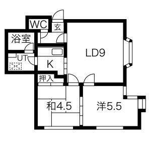 北海道札幌市豊平区西岡四条3丁目 福住駅 2LDK アパート 賃貸物件詳細