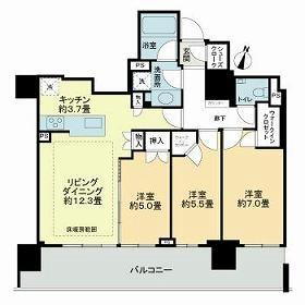 シティタワー札幌 15階 3LDK 賃貸物件詳細