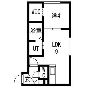 ＮＯＲＴＨ　ＷＩＮＧ（南８西１４ＭＳ） 1階 1LDK 賃貸物件詳細