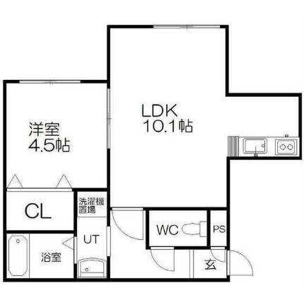 北海道札幌市清田区清田三条1丁目 福住駅 1LDK アパート 賃貸物件詳細