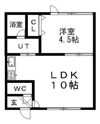 ミール山鼻 2階 1LDK 賃貸物件詳細